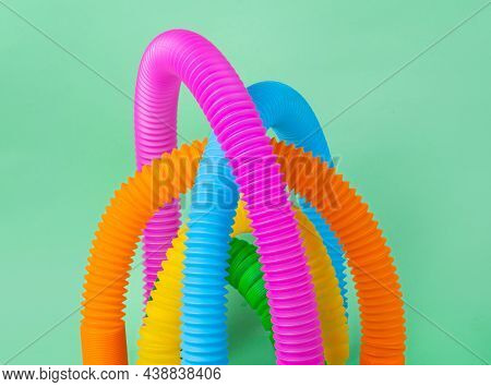 Closeup Photography Of Colorful Pop Tubes - Finger Antistress Toys For Adults And Children.