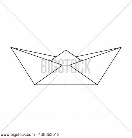 Origami Vector Icon.outline Vector Icon Isolated On White Background Origami.