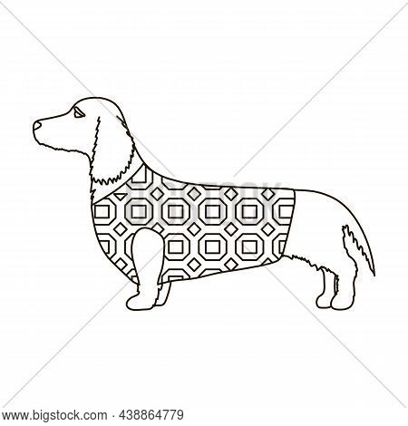 Dachshund Vector Icon.outline Vector Icon Isolated On White Background Dachshund.