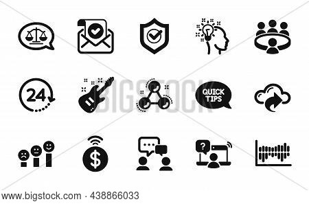 Vector Set Of Column Diagram, 24 Hours And Online Question Icons Simple Set. Customer Satisfaction, 
