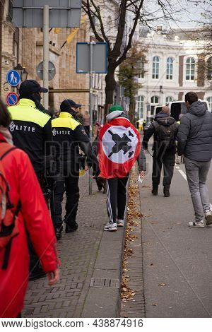 07 November 2021, Hague, Netherlands, Malieveld, Protest Against Government Measures For Preventing 