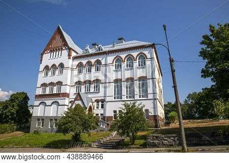 Sortavala, Russia - July 11, 2021: Library Building In The Town Of Sortavala In The Republic Of Kare