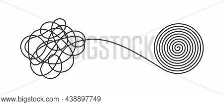 Chaos And Order Business Concept Flat Style Design Vector Illustration Isolated On White Background.