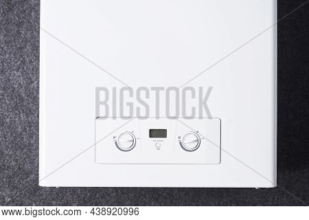 Dual-circuit Gas Boiler. Gas Boiler For Home Heating. Wall Double-bithermic Boiler For Heating And H