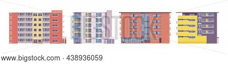 Condominium Multiple Building Set, Individually Owned Apartments Or Houses. Modern Design, Quality H