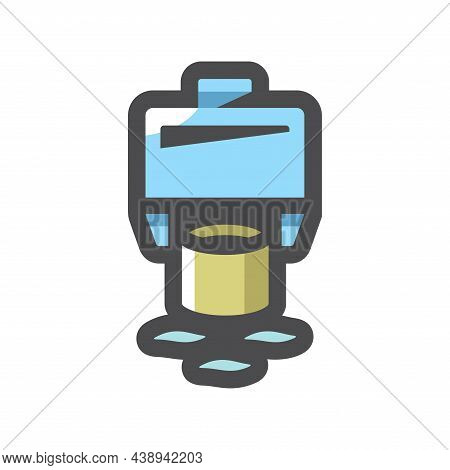 Pile Driver Hammer Vector Icon Cartoon Illustration.