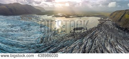 Spectacular Glacier Tonge Top Wide Panoramic View