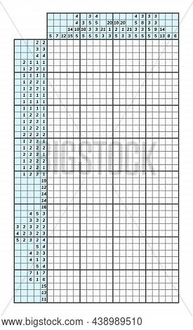 Japanese Crossword Puzzle. Kids And Adult Mathematical Mosaic. Nonogram. Logic Puzzle Game. Digital