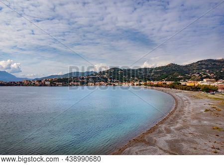 The Beach Of Sapri At The Italian West Coast - Aerial View - Travel Photography
