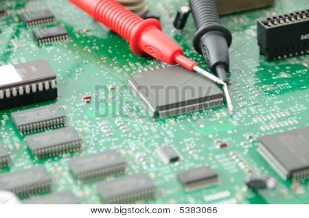 Printplaat en Multimeter sondes