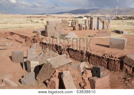 Megalithic blocks of Puma Punku Ruins, Tiwanaku