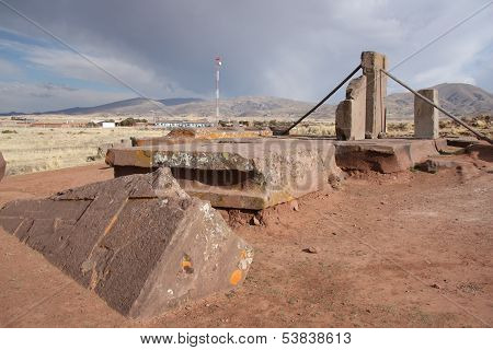 Megalithic Ruins of Puma Punku, Tiwanaku, Bolivia