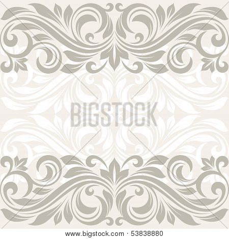 Floral Border. Abstract Flower Background.
