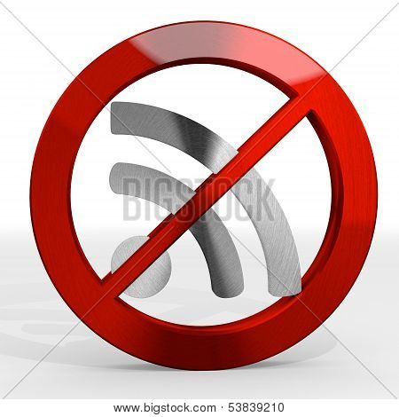 Illustration Of A Forbidden Wifi Sign Not Allowed