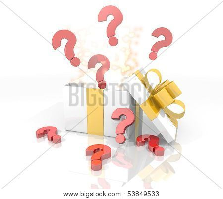 Christmas Present With Question Icon