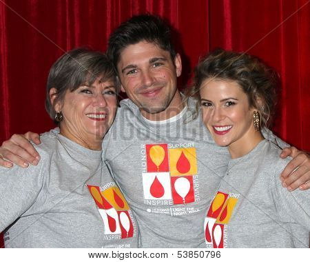LOS ANGELES - OCT 6:  Char Griggs, Robert Adamson, Linsey Godfrey at the Light The Night The Walk to benefit the Leukemia-Lymphoma Society at Sunset-Gower Studios on October 6, 2013 in Los Angeles, CA