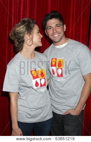LOS ANGELES - OCT 6:  Linsey Godfrey, Robert Adamson at the Light The Night The Walk to benefit the Leukemia-Lymphoma Society at Sunset-Gower Studios on October 6, 2013 in Los Angeles, CA