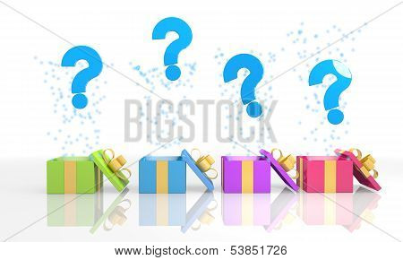Unclear Present Boxes With Question Icon