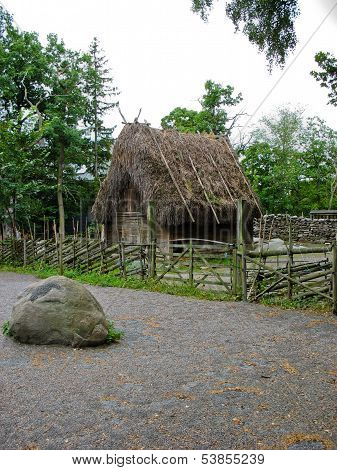 Red Cabin In Skansen Park (stockholm, Sweden)