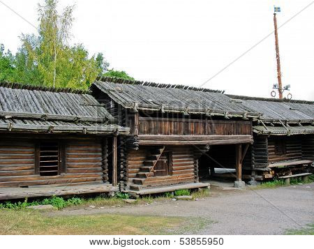 Ecological cabin In Skansen Park in Stockholm (Sweden)