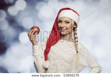 Young Xmas Blond Girl