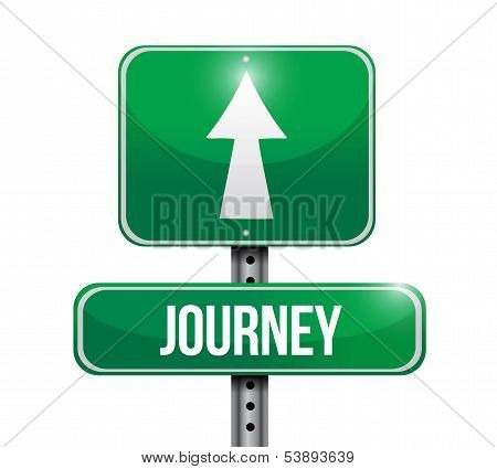 Journey Road Sign Illustration Design