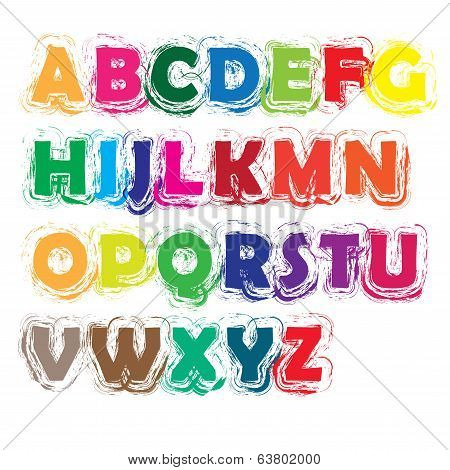 color alphabet a-z