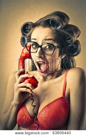 on the phone