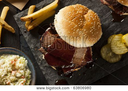 Smoked Barbecue Brisket Sandwich