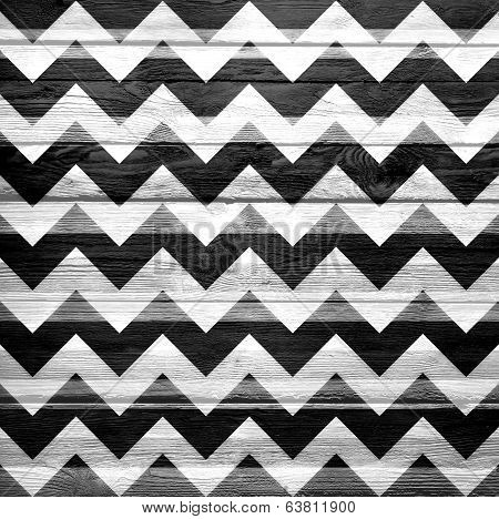 Vintage chevron pattern on wood texture