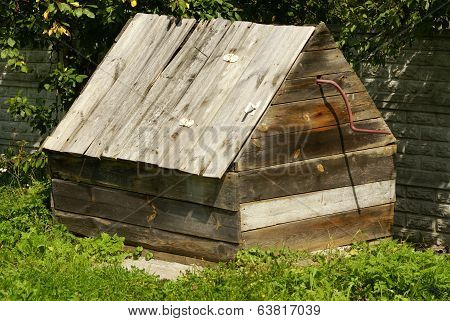 Wooden Draw Well In Poland