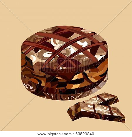 chocolate cake polygon