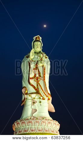 Golden Statue Of Chinese Female God
