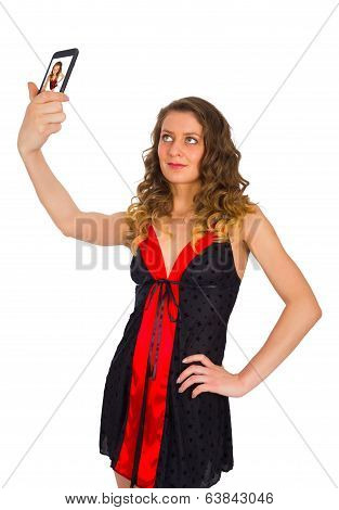 Using Mobile Phone For Self Portraits
