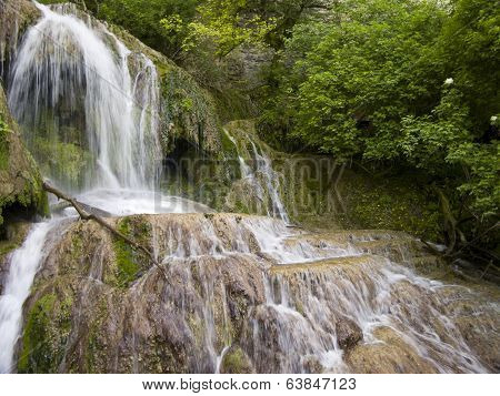 Waterfall Near The Beautiful Village Krushuna In Bulgaria