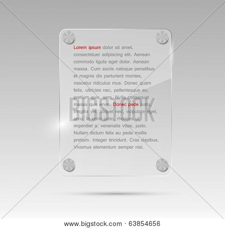 Realistic Glass Frames. Vector Illustration