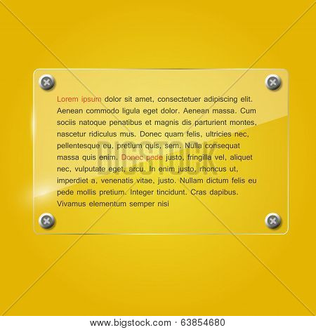 Realistic Glass Frames. Vector Illustration