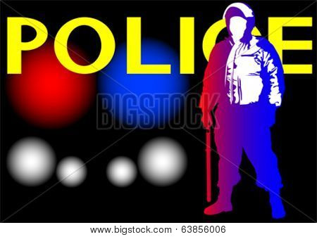 Special police man in uniform