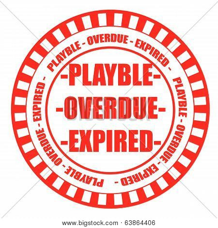 Playble Overdue Expired Stamp