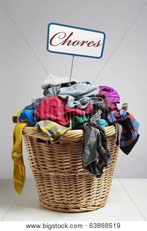 Overflowing Laundry Basket