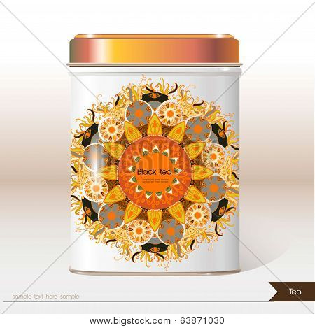 Vector box tea with place for your text.