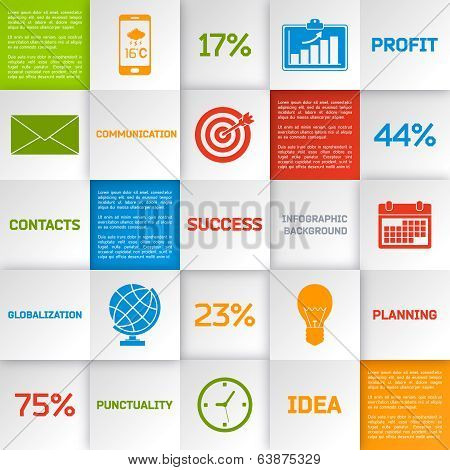 Business infographic squares