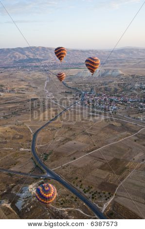 Ballonger över Cappadocia