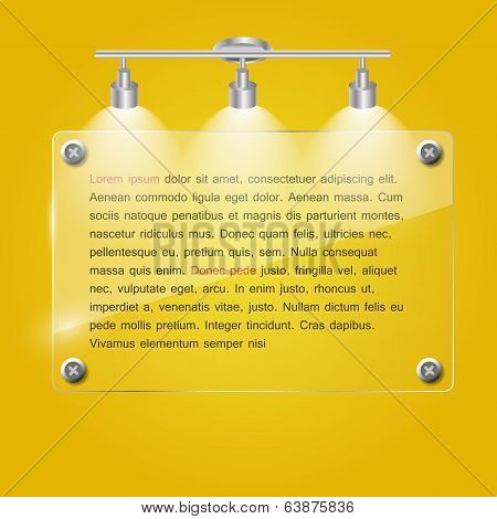 Realistic Glass Frames. Vector Illustration