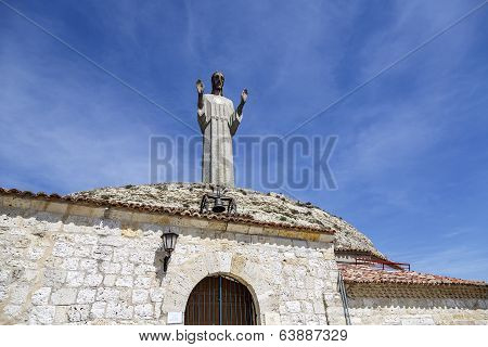 Statue Of Christ The Otero In Palencia, Spain