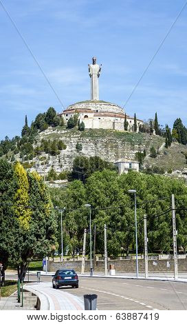 Statue Of Christ The Otero In Palencia, Spain