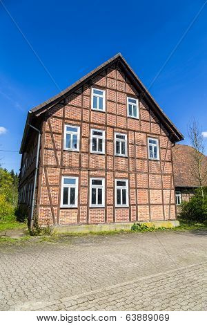 Half Timbered House Under Clear Blue Sky