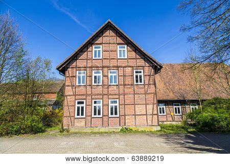 Half Timbered House Under Clear Blue Sky