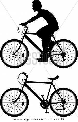 Bicyclist Silhouette Vector