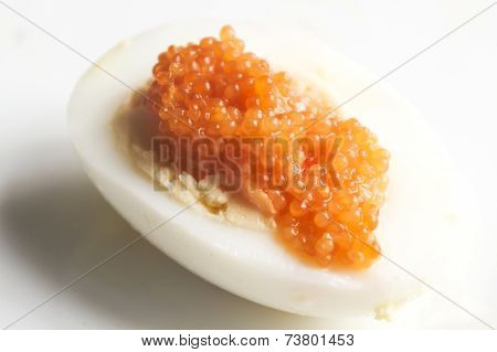 Boiled Egg  And Caviar